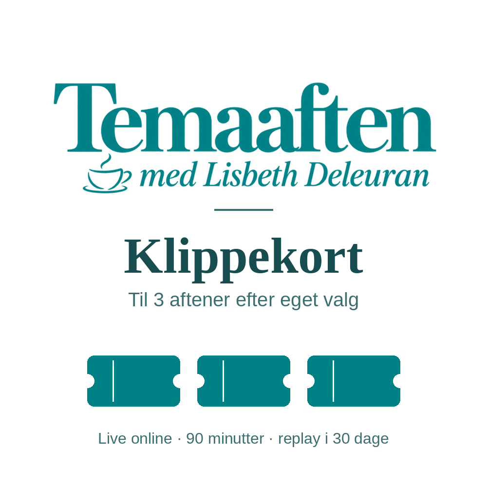 Temaaften - Klippekort til 3 aftener